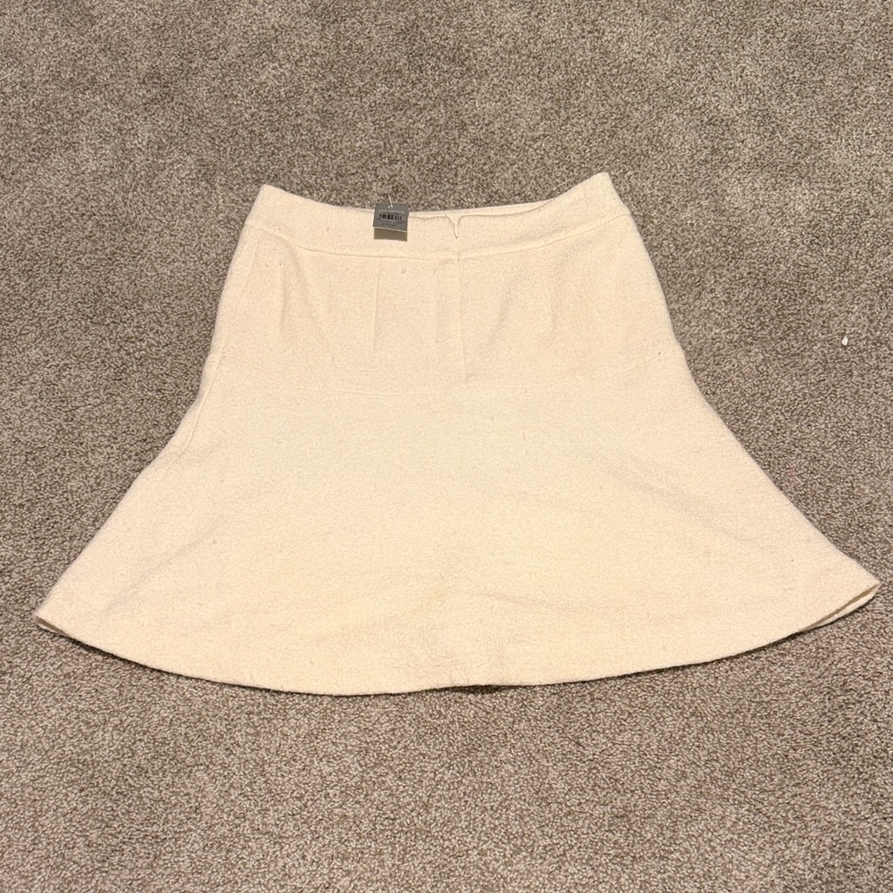 NWT Ann Taylor Cream A-Line Skirt